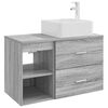 vidaXL Zestaw mebli łazienkowych 2 pcs Szary Sonoma