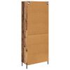 vidaXL Highboard Montowane na ścianie Stare drewno 69,5 x 34 x 180 cm