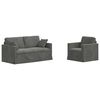 vidaXL Zestaw Sof 2 pcs Ciemnoszary 158 x 78 x 80 cm Aksamit
