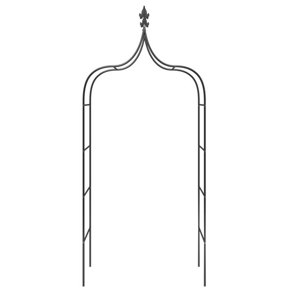 vidaXL Pergole ogrodowe, 2 szt., czarne, 120x38x260 cm, stalowe