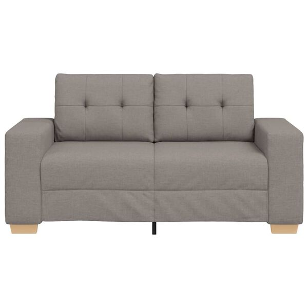 vidaXL Sofa dwuosobowa, taupe, 160x77x82 cm, tkanina
