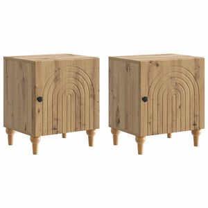 vidaXL Szafka Nocna 2 pcs Dąb artisan 43 x 34,5 x 50 cm