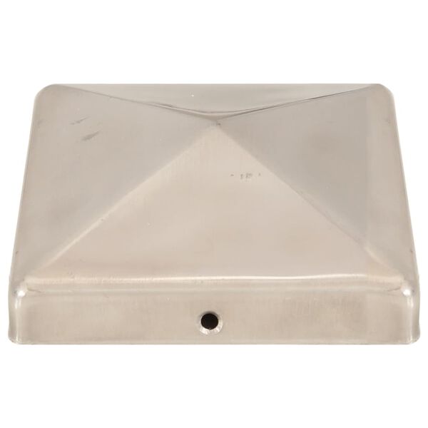 vidaXL Daszki na słupki, 6 szt., stal nierdzewna, 101x101 mm