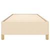 vidaXL Rama ł&oacute;żka bez materaca, kremowe, 100x200 cm, obita tkaniną