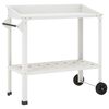vidaXL St&oacute;ł do przesadzania na k&oacute;łkach 96 x 50 x 89 cm Stal zimnogięta
