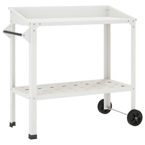 vidaXL St&oacute;ł do przesadzania na k&oacute;łkach 96 x 50 x 89 cm Stal zimnogięta