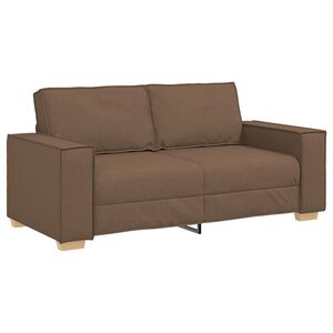 vidaXL Sofa 2-osobowa brązowa 140 cm tkanina