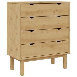 vidaXL Komoda OTTA, 76,5x39,5x90 cm, lite drewno sosnowe