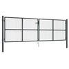 vidaXL Brama ogrodowa z siatki ocynkowanej, stal 400x125 cm, szara