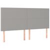 vidaXL Zagł&oacute;wek jasnoszary 160x5x118/128 cm tkanina
