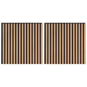 vidaXL Panele ścienne 2 szt. 60,5 x 60 cm naturalny
