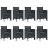 vidaXL Zestaw do jadalni w ogrodzie 9 pcs Antracyt Rattan Polt