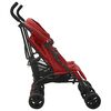 vidaXL Wózek spacerowy dla bliźniaków, czerwony, stalowy