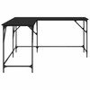 vidaXL Biurko, czarne, 149x149x75 cm, materiał drewnopochodny