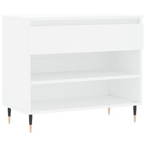 vidaXL P&oacute;łka na buty, biała, 70x36x60 cm, materiał drewnopochodny