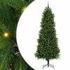 vidaXL Choinka z 300 diodami LED z podstawą Zielony 240 cm PE