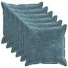 vidaXL Poszewka na poduszkę 6 pcs HOUTEN niebieski 55 x 55 cm