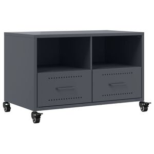 vidaXL Szafka RTV, antracytowa, 68x39x43,5 cm, stal