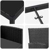 vidaXL Zestaw do jadalni w ogrodzie z poduszką 9 pcs Czarny polirattan