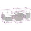 vidaXL 8-cz. zestaw mebli ogrodowych, poduszki, jasnoszary polirattan