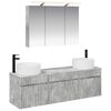 vidaXL Zestaw Szafek Łazienkowych 4 pcs Betonowy szary