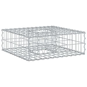 vidaXL Podniesione ł&oacute;żko gabionowe 60 x 60 x 20 cm Stal Galwanizowana