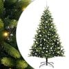 vidaXL Sztuczna Choinka Składana na Święta 300 LED zielony 210 cm