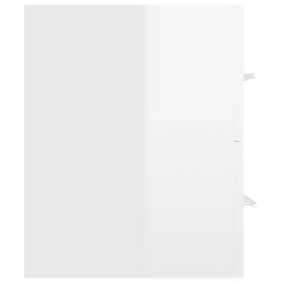 vidaXL 2-cz. zestaw mebli łazienkowych, biały, wysoki połysk płyta