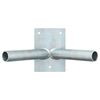 vidaXL Uchwyt na maszt flagowy Srebrny 11,5 x 7,5 x 0,2 cm Stal