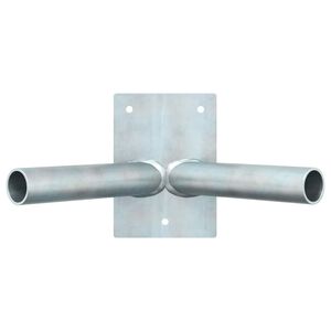 vidaXL Uchwyt na maszt flagowy Srebrny 11,5 x 7,5 x 0,2 cm Stal