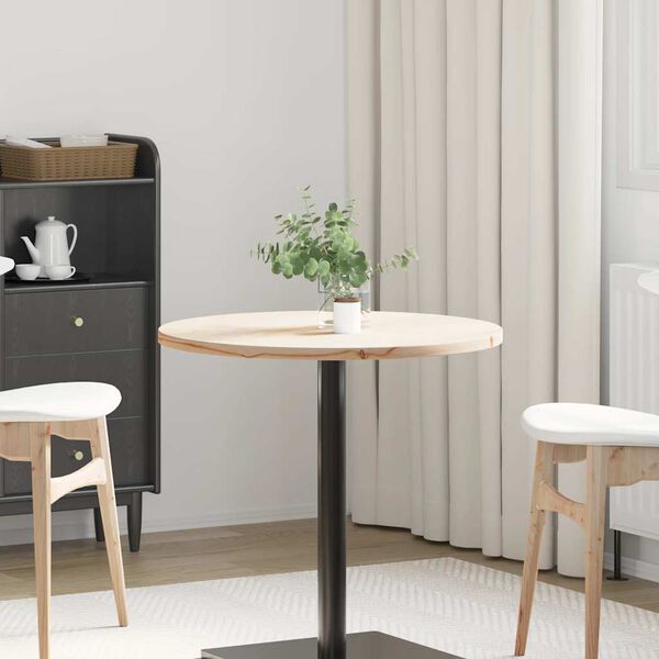 vidaXL Blat stołu, &Oslash;70x2,5 cm, lite drewno sosnowe