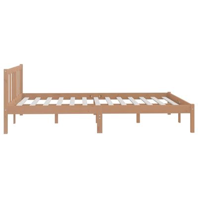 vidaXL Rama łóżka, miodowy brąz, lite drewno sosnowe, 140 x 200 cm