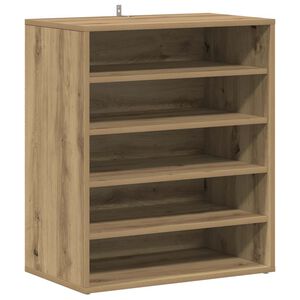 vidaXL Szafka na buty, dąb artisan 60x35x70 cm materiał drewnopochodny