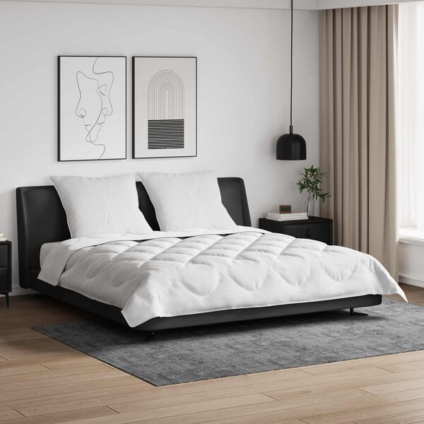 vidaXL Kołdra z poduszką 3 pcs Biały Mikrofibra