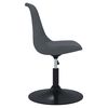 vidaXL Obrotowe krzesła stołowe, 6 szt., ciemnoszare, aksamitne