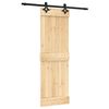 vidaXL Drzwi przesuwne Naturalny i czarny 70 x 210 cm