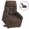 vidaXL Podnoszony fotel rozkładany, brązowy, mikrofibra