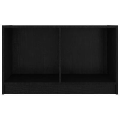 vidaXL Szafka pod TV, czarna, 70x33x42 cm, drewno sosnowe