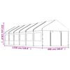 vidaXL Namiot ogrodowy z dachem, biały, 13,38x4,08x3,22 m, polietylen