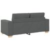 vidaXL Sofa dwuosobowa, ciemnoszara, 140 cm, tkanina