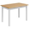 VidaXL St&oacute;ł jadalny EKAI Biały 112 x 70 x 76,5 cm Lite drewno sosnowe