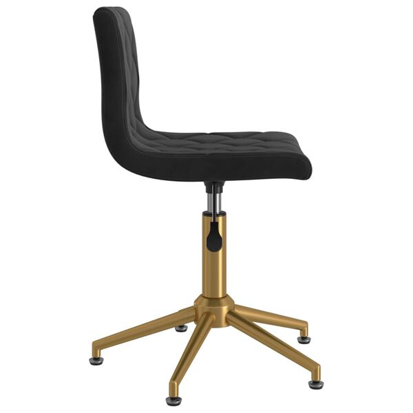 vidaXL Obrotowe krzesła stołowe, 4 szt., czarne, obite aksamitem