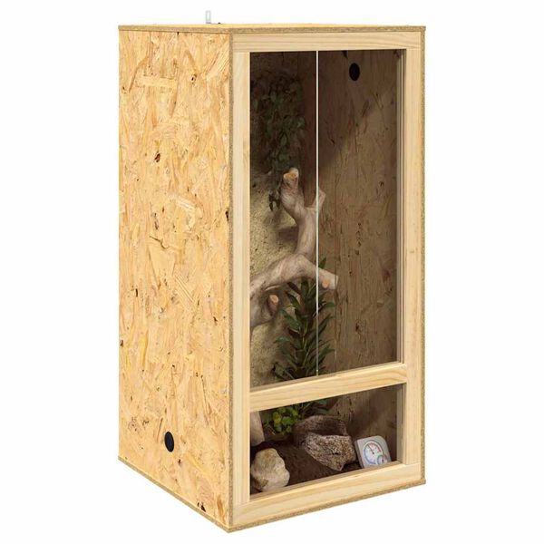 vidaXL Terrarium Brązowy 50 x 50 x 100 cm OSB