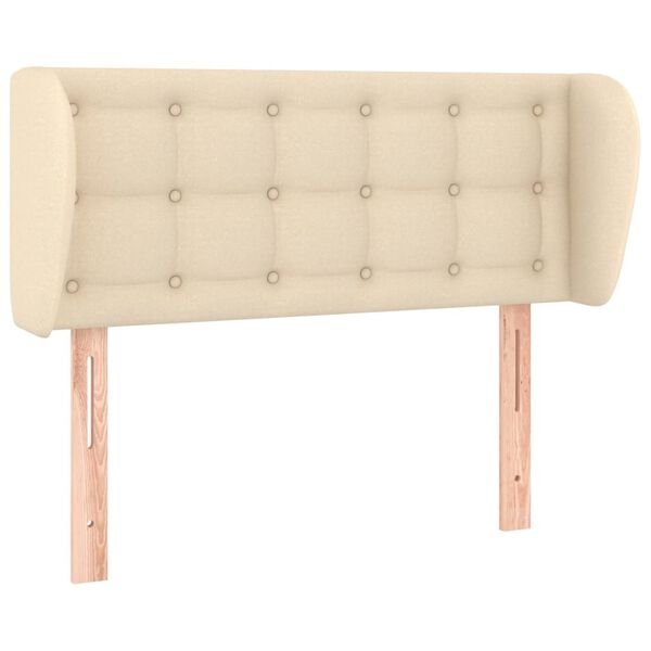 vidaXL Zagłówek uszak, kremowy, 83x23x78/88 cm, tkanina