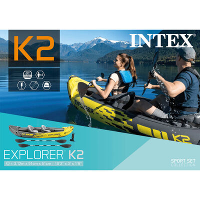 Intex Nadmuchiwany kajak Explorer K2, 312x91x51 cm, 68307NP