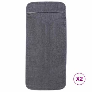 vidaXL Ręczniki plażowe, 2 szt., antracytowe, 60x135 cm, 400 g/m&sup2;