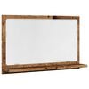 vidaXL Szafka łazienkowa z lustrem, stare drewno, 60x11x37 cm
