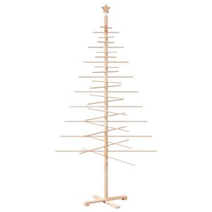 vidaXL Drewniana choinka do udekorowania, 210 cm, lite drewno sosnowe