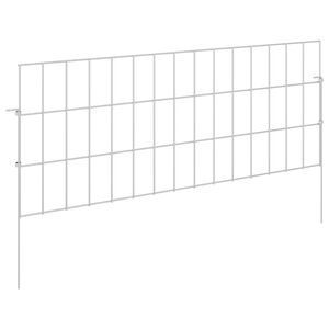 vidaXL Ogrodzenie z palikami 24 szt. 75 x 30 cm Stal ocynkowana
