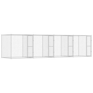 vidaXL Klatka dla psa Srebrny 800 x 200 x 200 cm Stal Galwanizowana